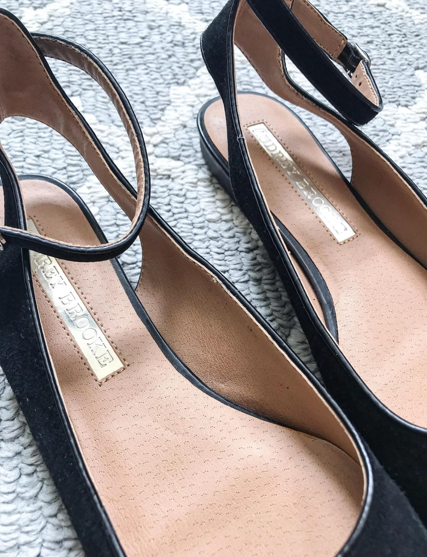 Audrey Brooke Pointed Toe Suede Ankle Strap Ballet Flat - Image 6