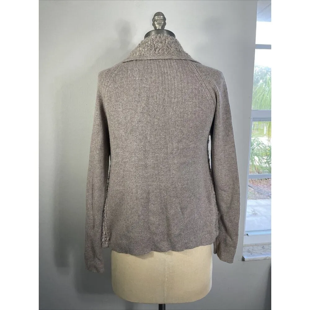 Loft Womans XS Open Front Waterfall Cardigan Sweater Acrylic Wool Mohair Nylon - Image 3