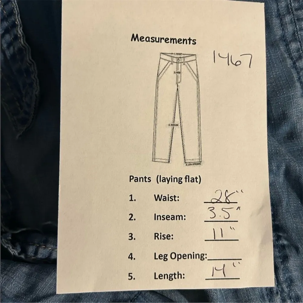 Knox Rose Women's M Chambray Paperbag Shorts Tie Waist Blue Casual - Image 5