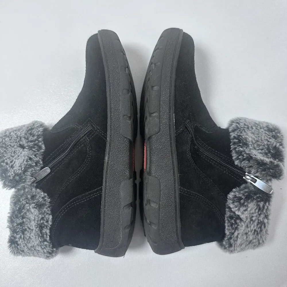 Khombu Boots Womens 7 Black Jessica Memory Foam Ankle Snow Bootie Double Zip - Image 6