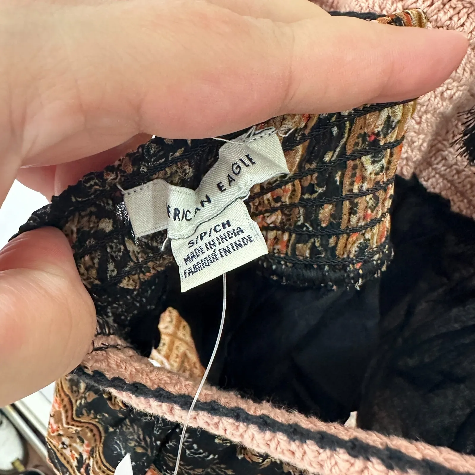 American Eagle Top Womens S Crochet Halter Boho Festival‎ Hippie Indie Y2K NWT - Image 2