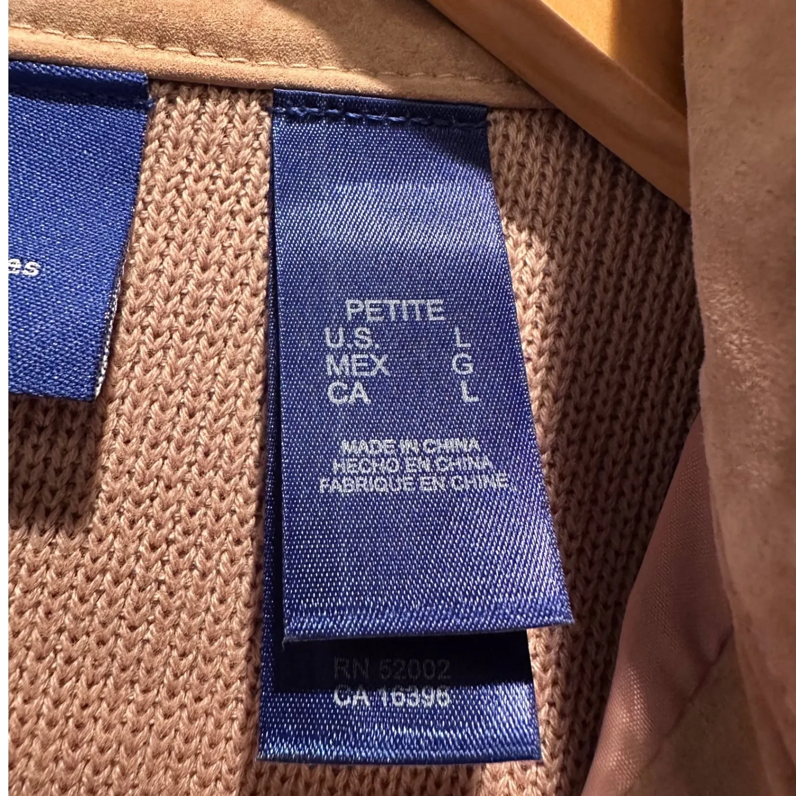 JH Collectibles Beaded Suede Leather Zip Up Vest Size Large Petite Western Brown - Image 6