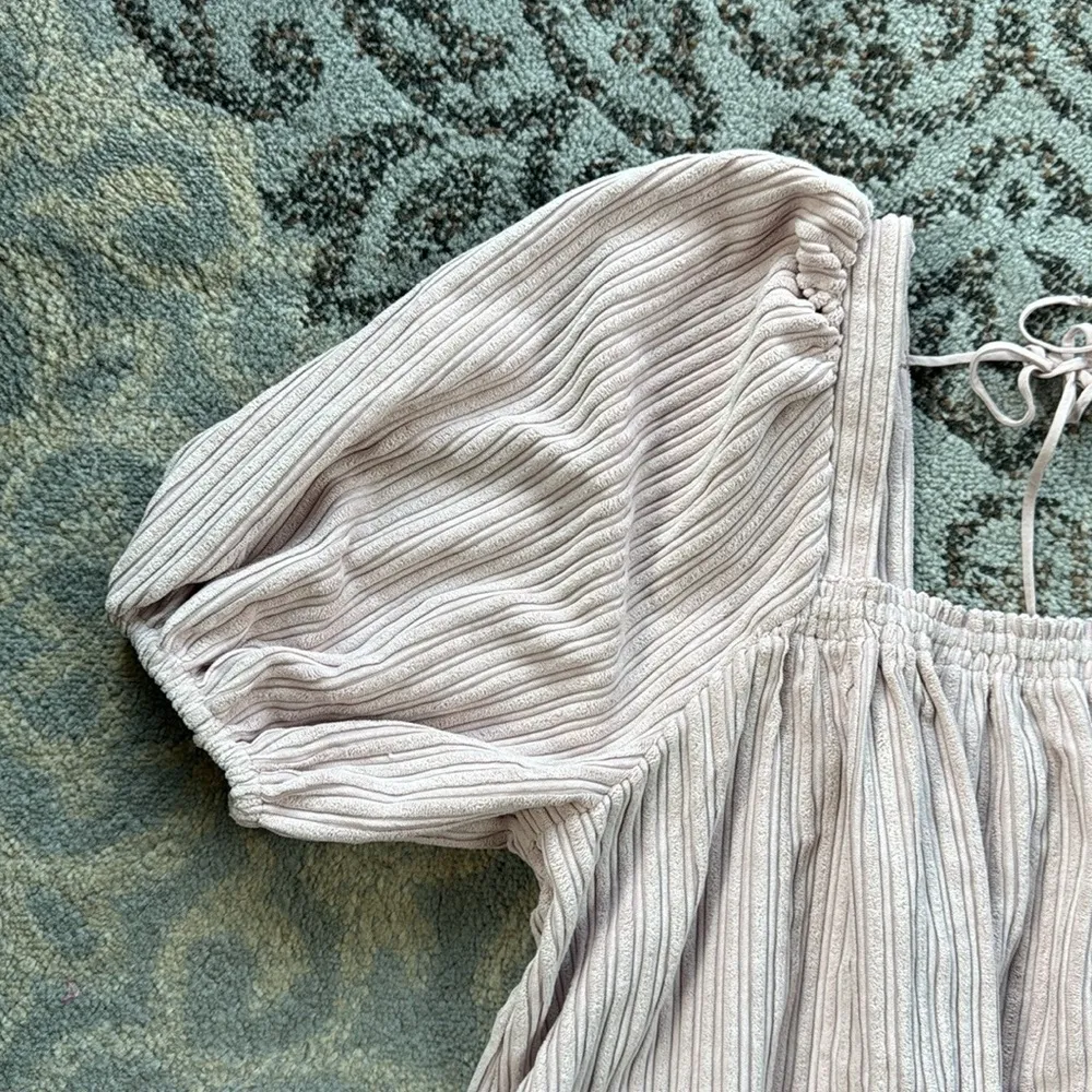 Free People Raquel Corduroy Top Dusty Pink Medium - Image 3