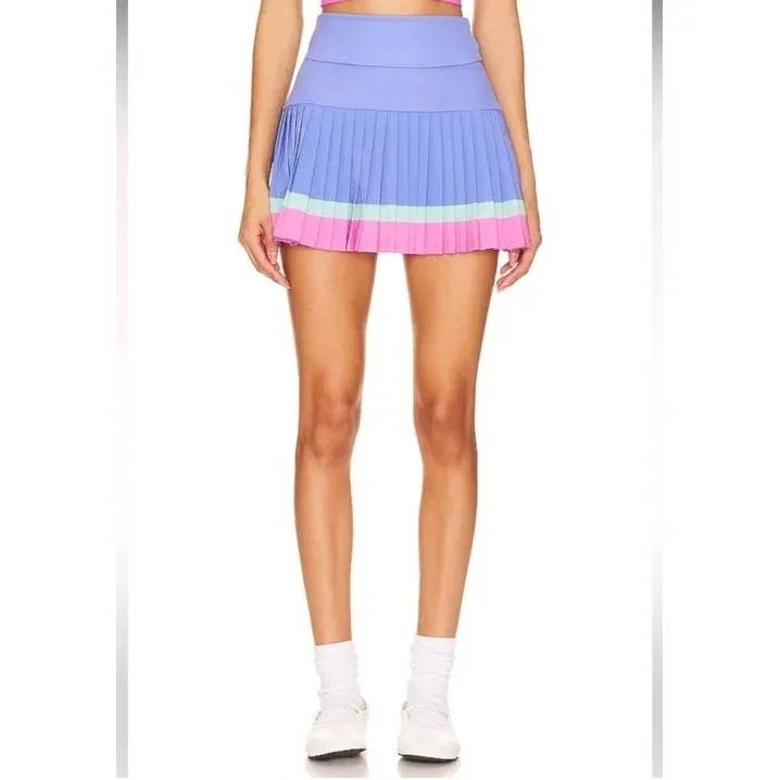 BEACH RIOT Gloria Skirt Skort High Tide Colorblock Purple Pink Green Size Small - Image 6