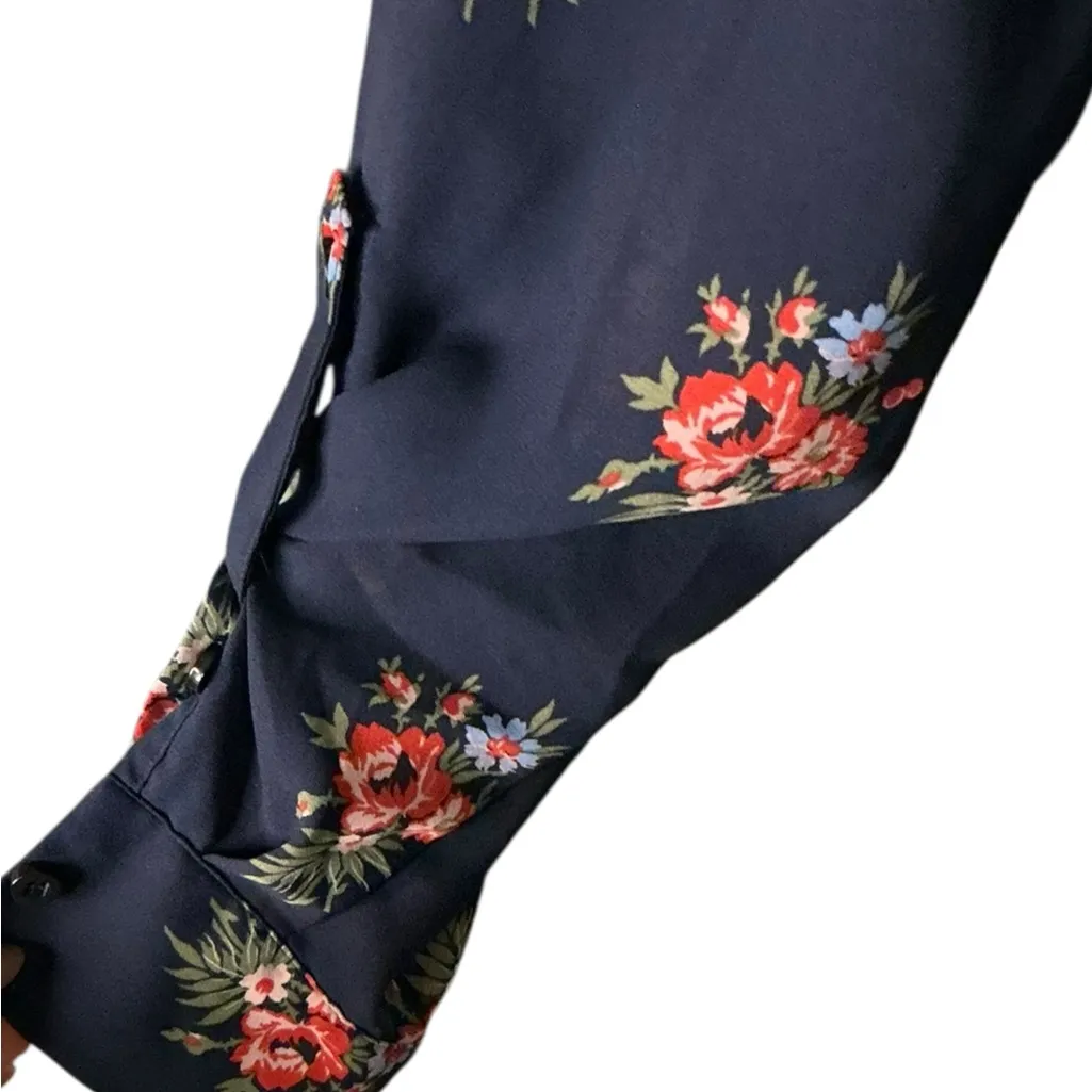 Soho  Navy Floral Blouse - Image 5