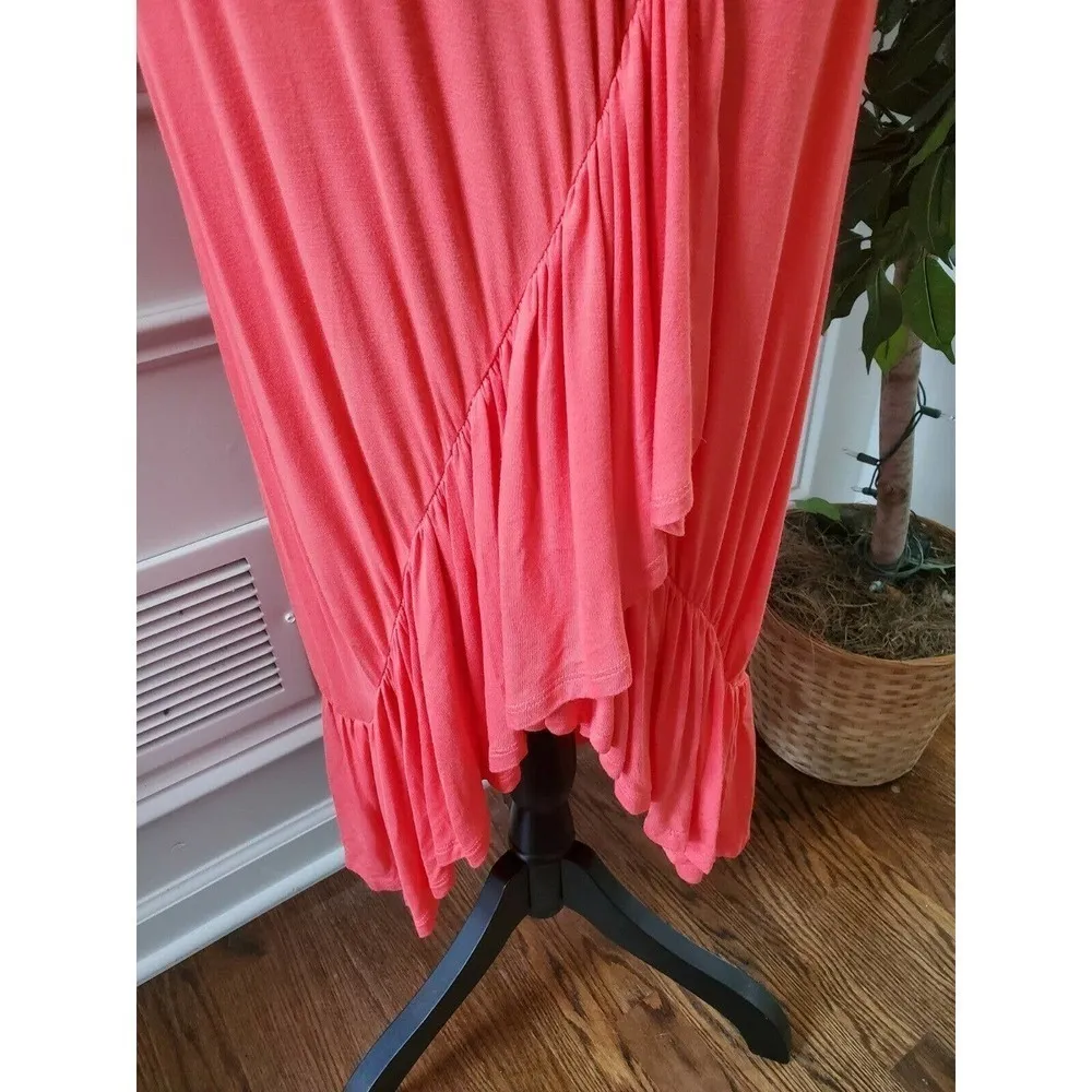 Good Luck GEM Women's Coral Rayon Maxi Dress Sz XS - Image 4