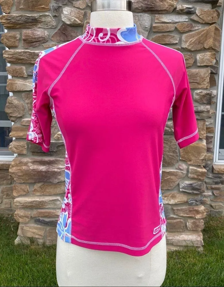 L.L. Bean Rash Guard Swim Top Pink Size undefined - Image 2