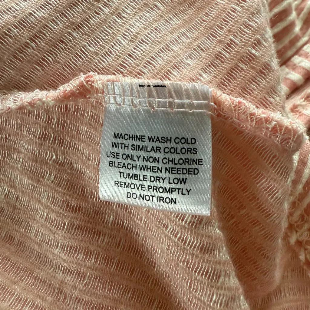 French Laundry pink and white striped stretchy sleeveless pullover tank top XL - Image 8