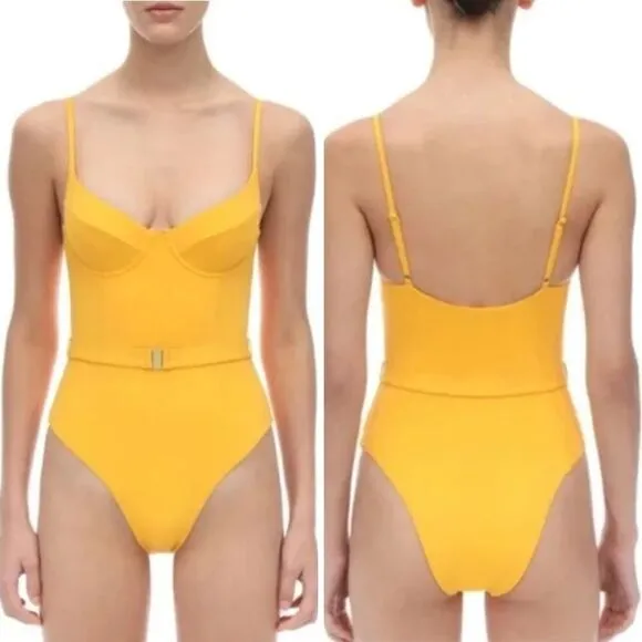 New! Onia‎ x WEWOREWHAT Citrus Danielle one piece swimsuit, size M - Image 4