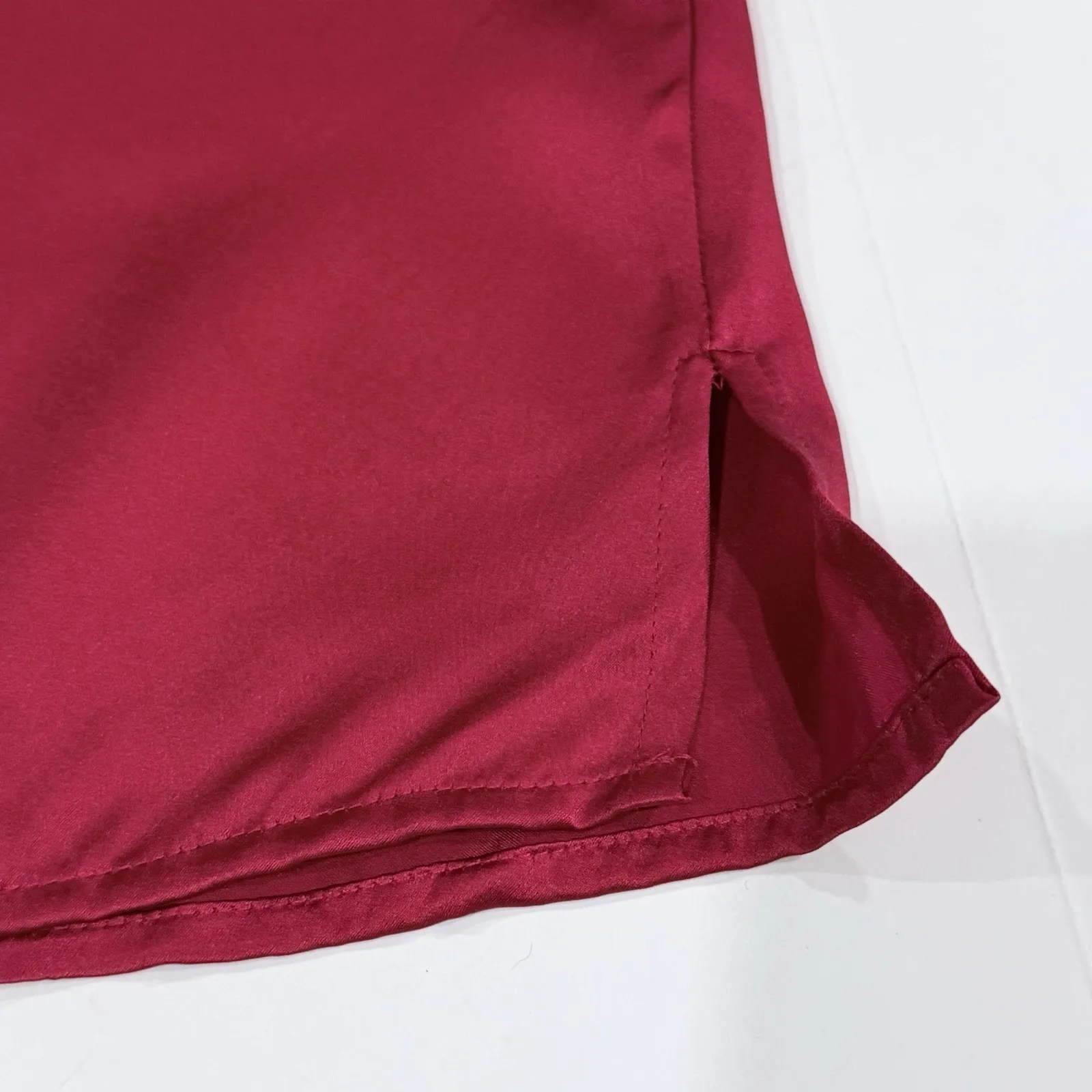 New Talbots Red Silk Top Women 6 S Sleeveless Shell Tank Xmas Party Layering - Image 4