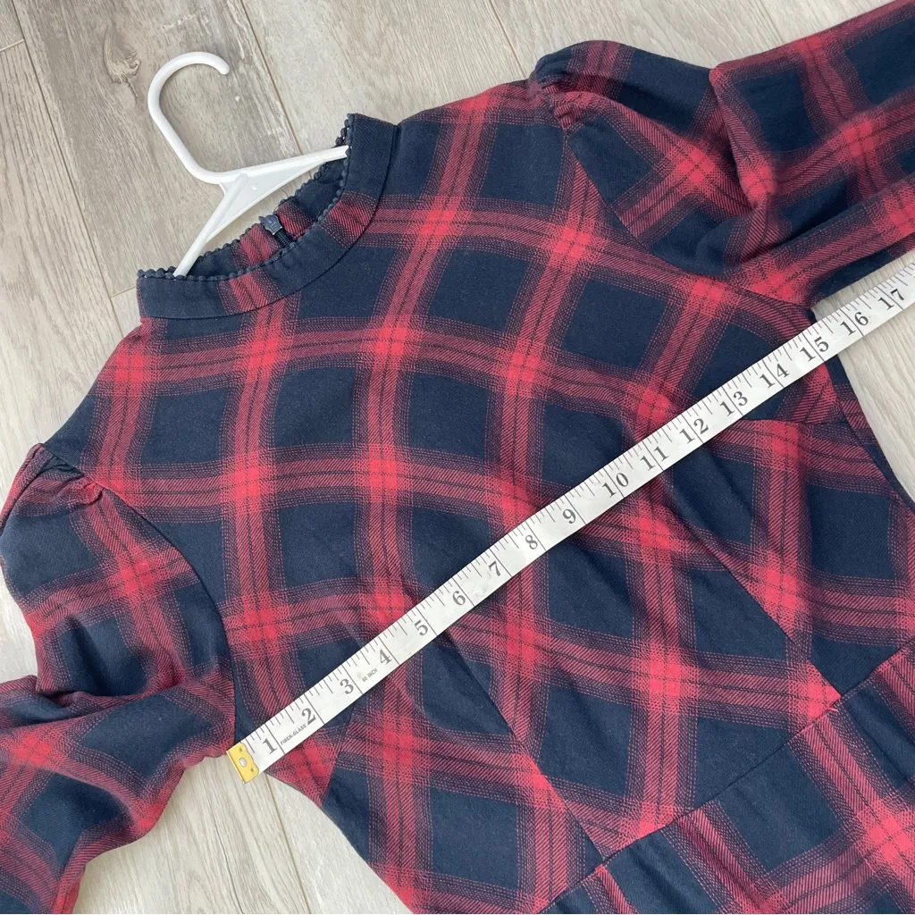 The Fifth Label Dress plaid long sleeve mini womens Blue Red small holiday dark - Image 3