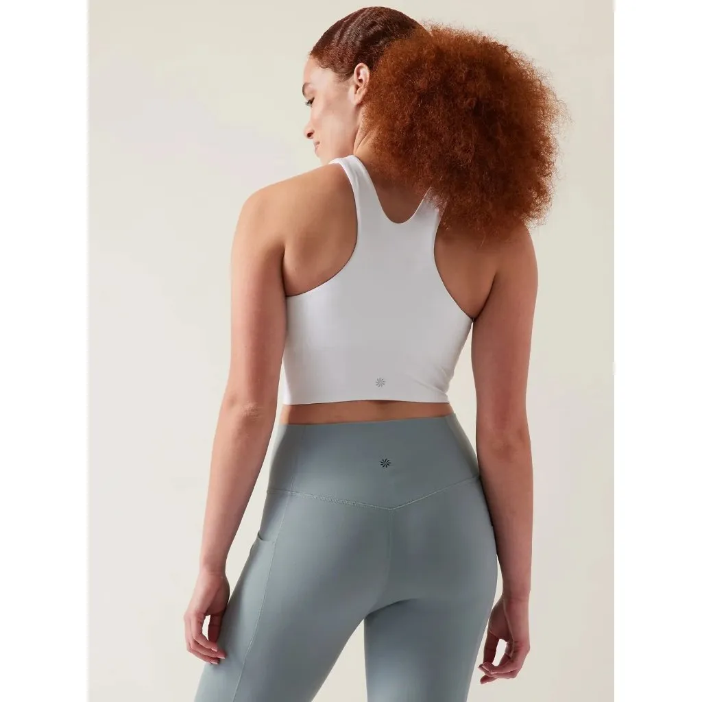 Athleta XS Conscious Crop Bra White X-Small Cup D-DD - Image 4