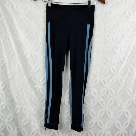 Lululemon Zip The Line Crop 23‎ Leggings FLAWED Size 4 - Image 3