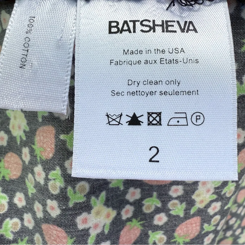 Batsheva Strawberry & Ditsy Floral Print Midi Skirt - Image 9