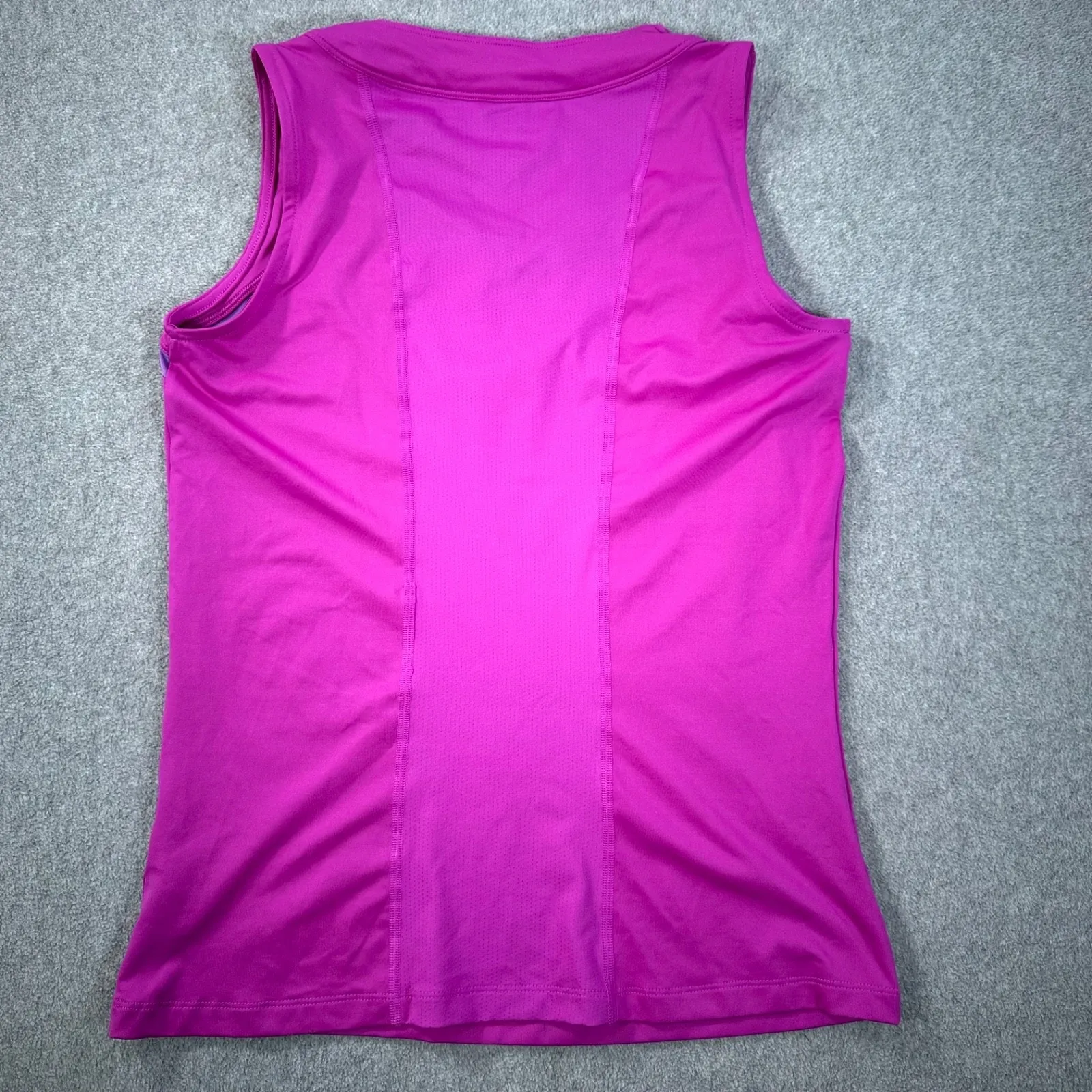 Nike Tennis Dri-Fit Sleeveless Tank Top Women's Large Magenta Pink V-Neck Active - Image 8