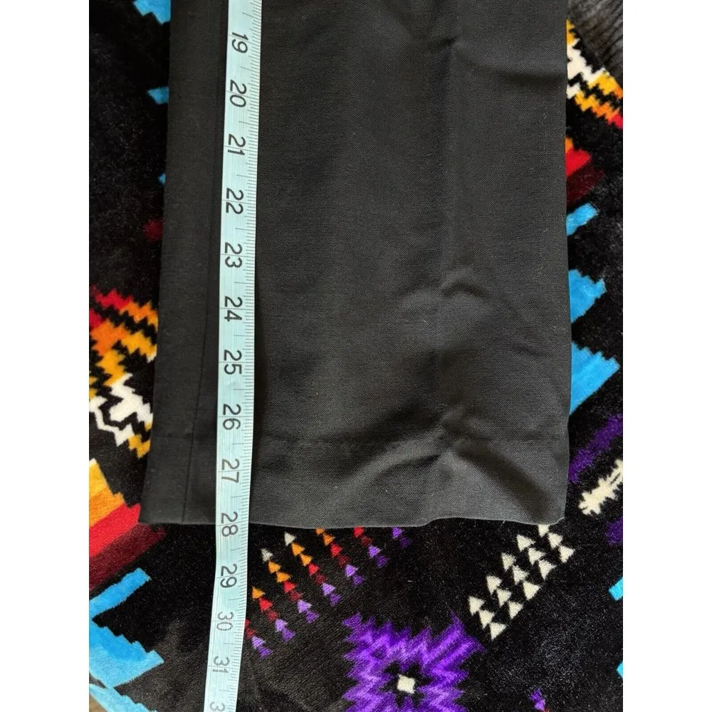 Ann‎ Taylor Black Straight Leg Dress Pants Mid Rise Zip Size See Measurements - Image 8