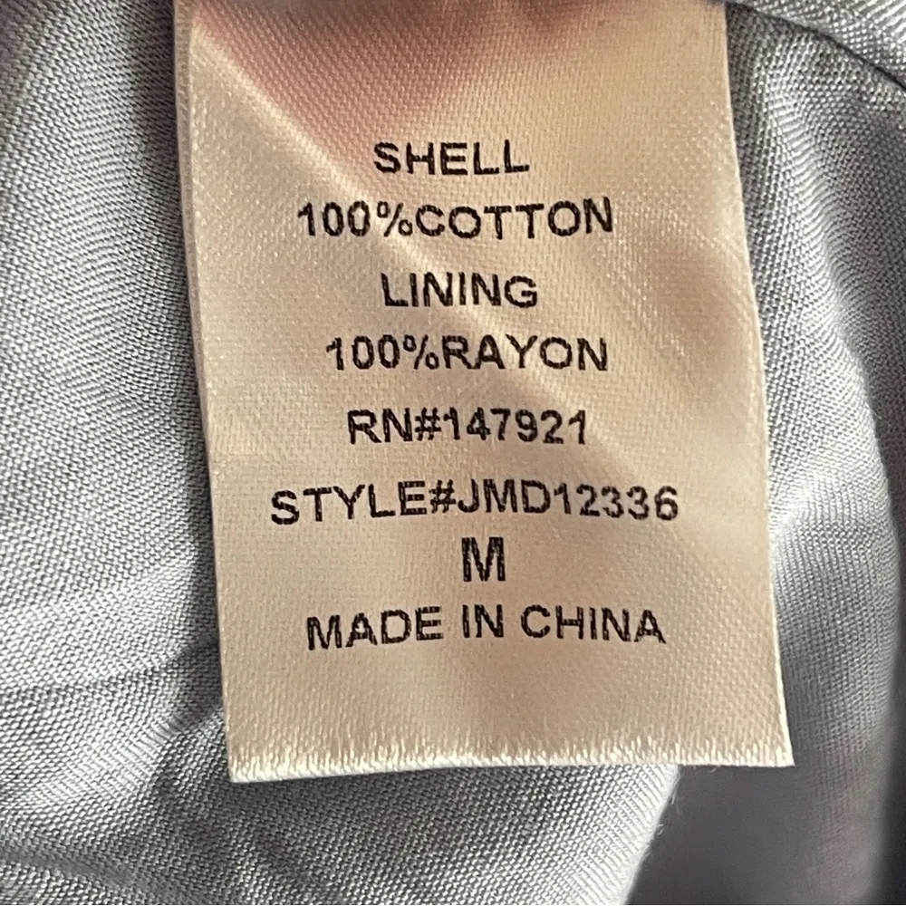 NWT JUST ME Steel Blue Ruffle Apron Dress, Medium - Image 8