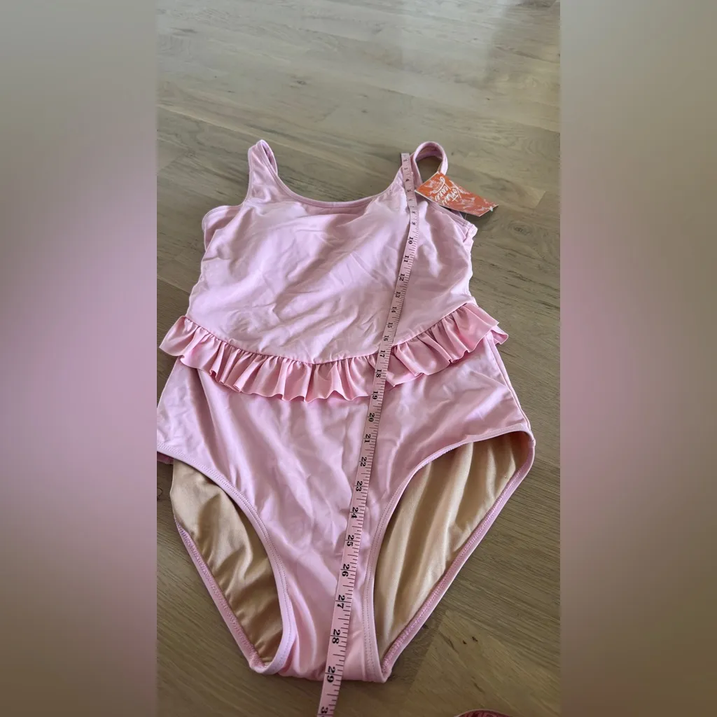 Kortni Jeane skirted one piece swimsuit light pink size large NWT - Image 4