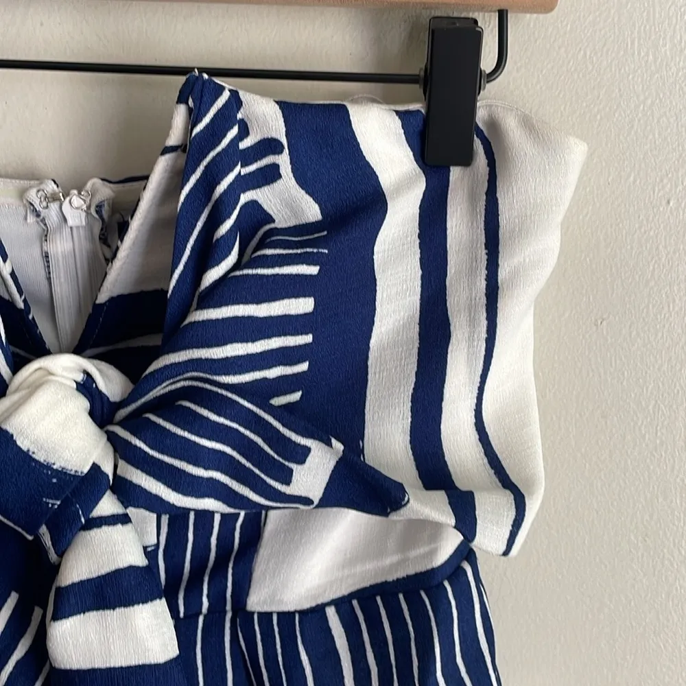 Lulus Delphi Blue and White Striped Tie - Image 6