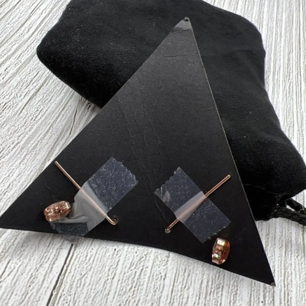 LUV‎ AJ Diamond Kite Crawler & Stud Earring Set Rose Gold - Image 3