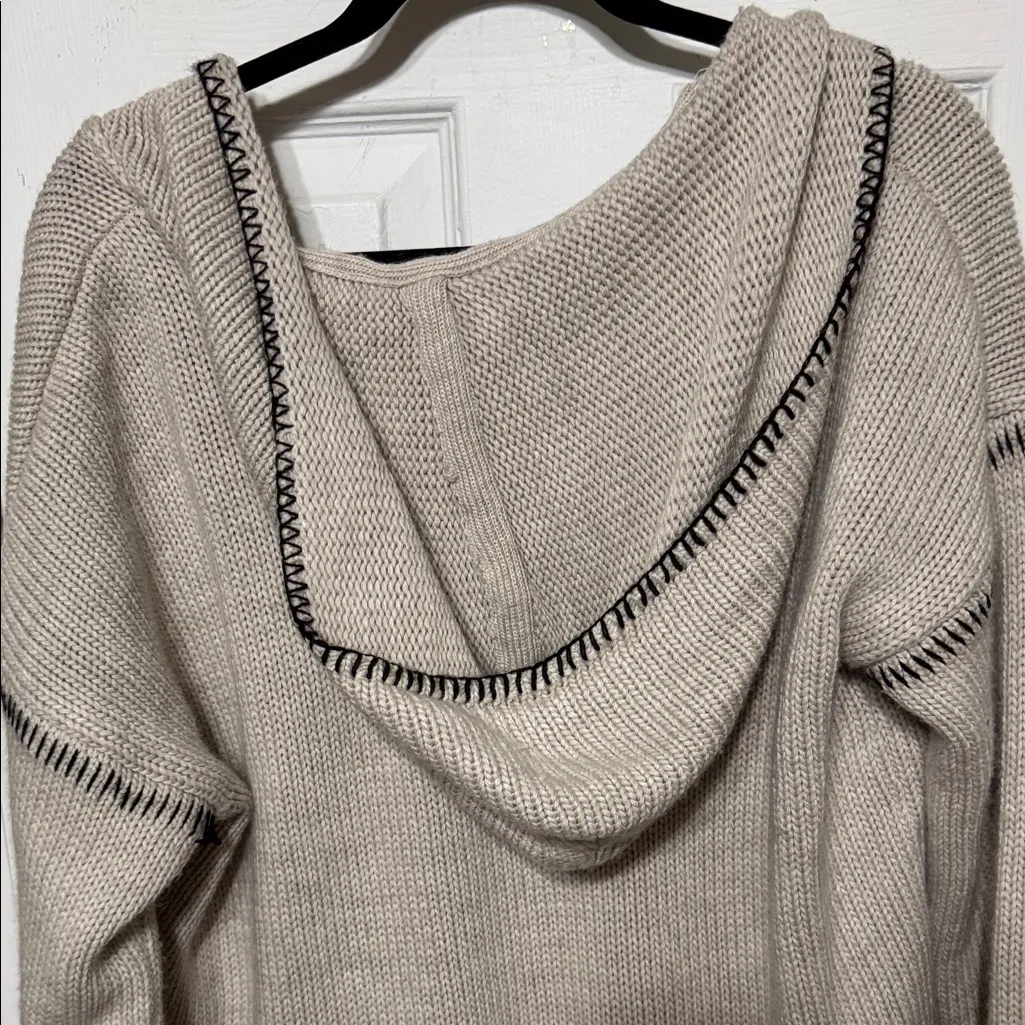 BDG Cream and Black Hooded Cardigan - Image 6