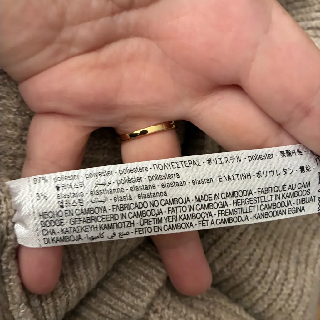 Zara Women's Elegant Beige Knit Cardigan Sweater S - Image 10