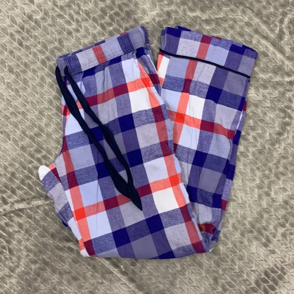Flannel Plaid PJ Pants Blue, Red, and White Size Medium - Image 9