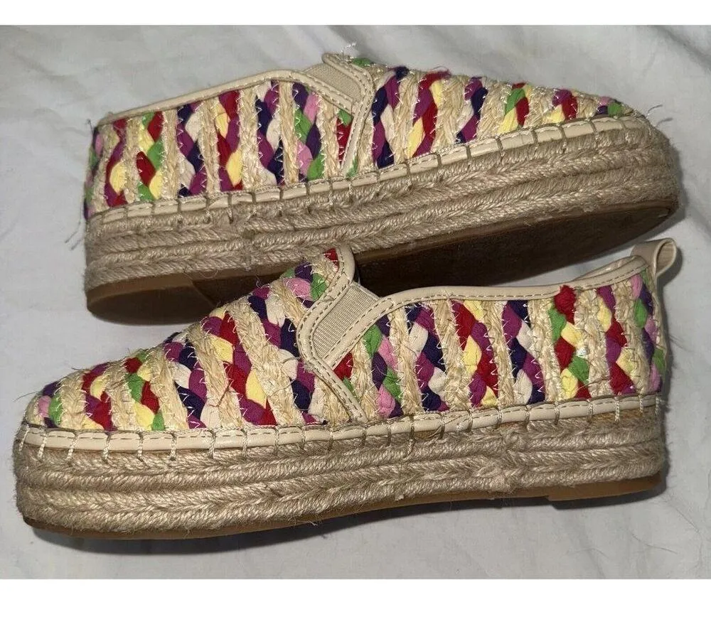 Sam Edelman Carrin Espadrille Platform Shoes Womens Size 8 Slip On Multicolor - Image 7