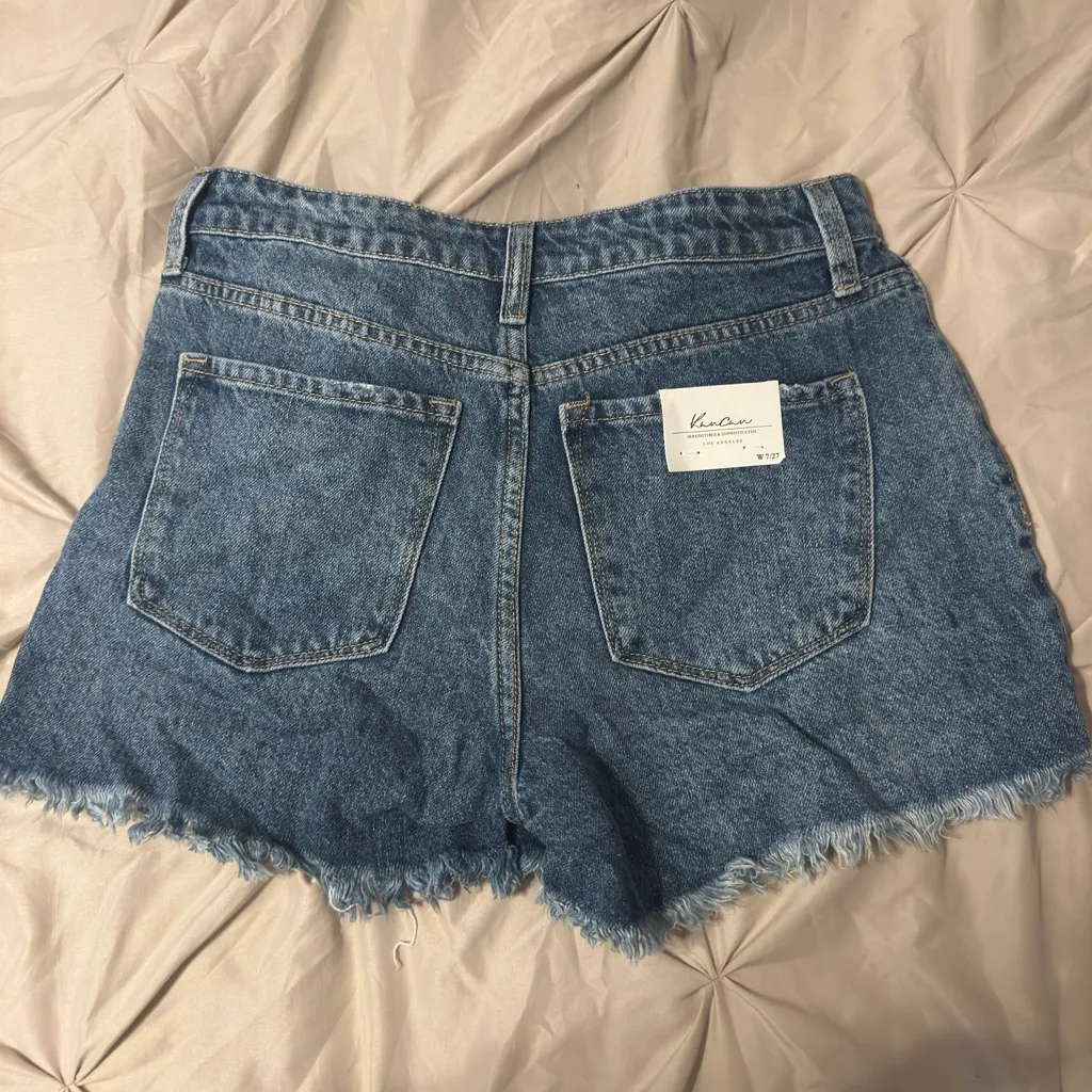KanCan Blue Distressed Jean Shorts Size undefined - Image 2