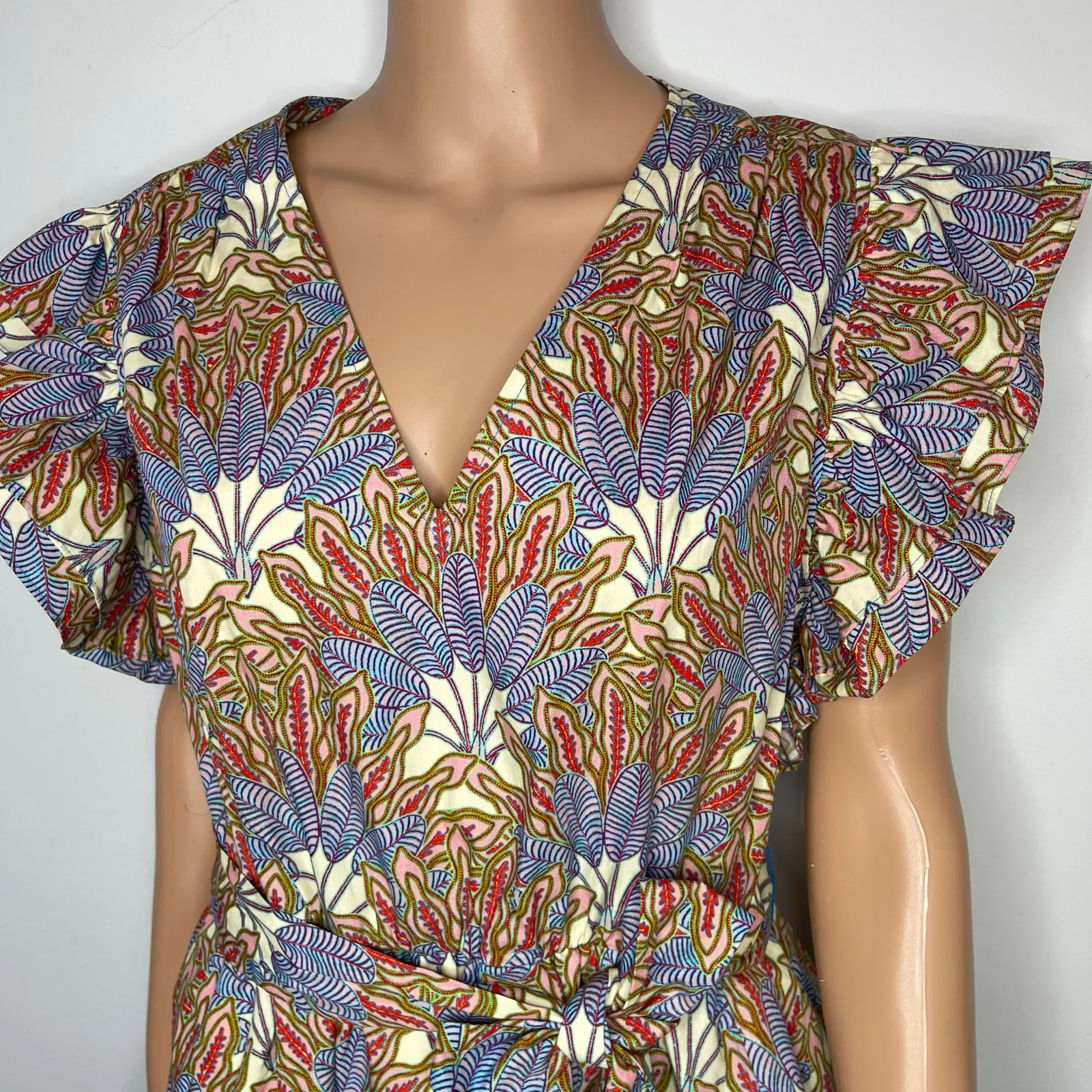 Marie Oliver Pacific Palm Fiona Dress size Large Tiered - Image 9