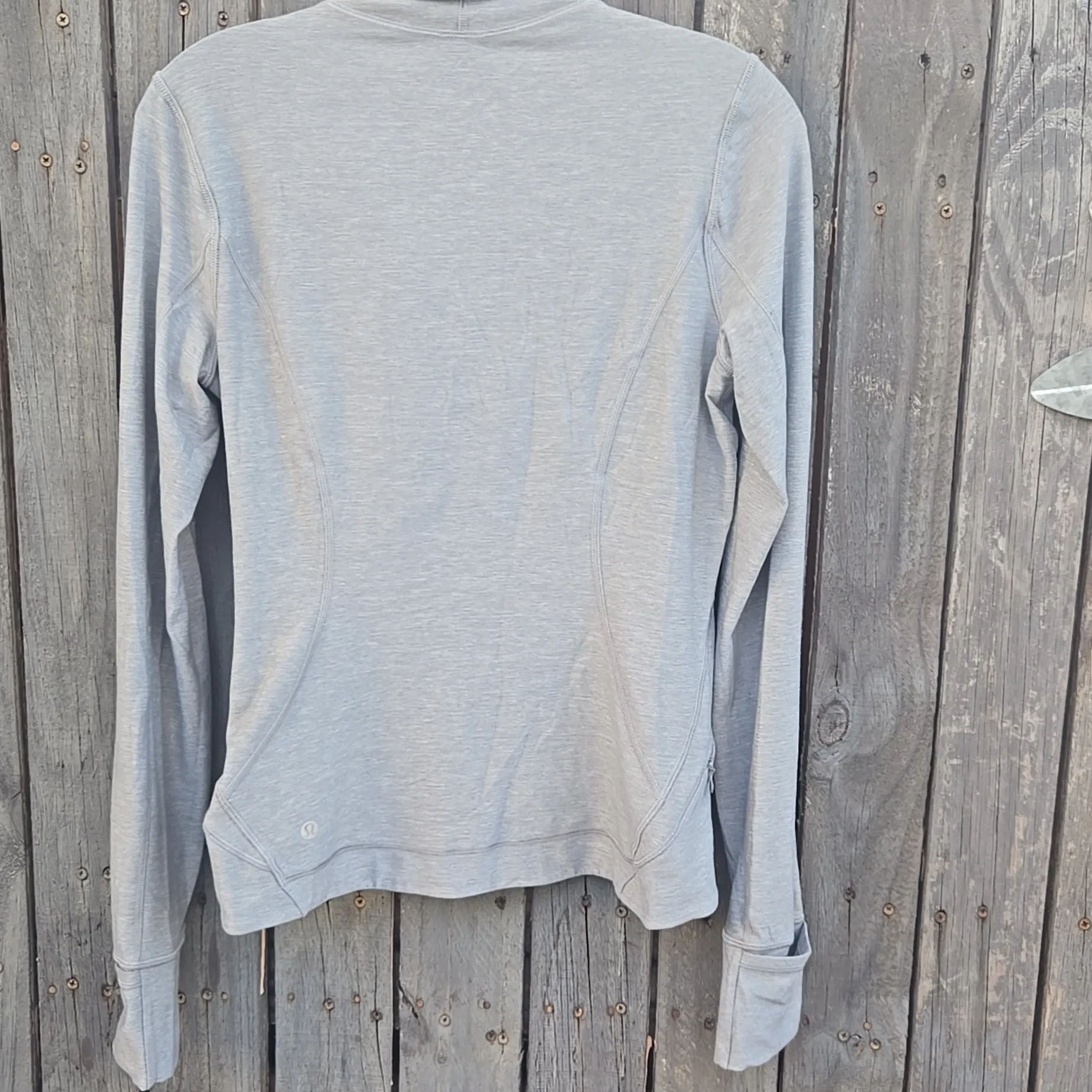 Lululemon Light Gray Zip-Up Jacket - Image 3
