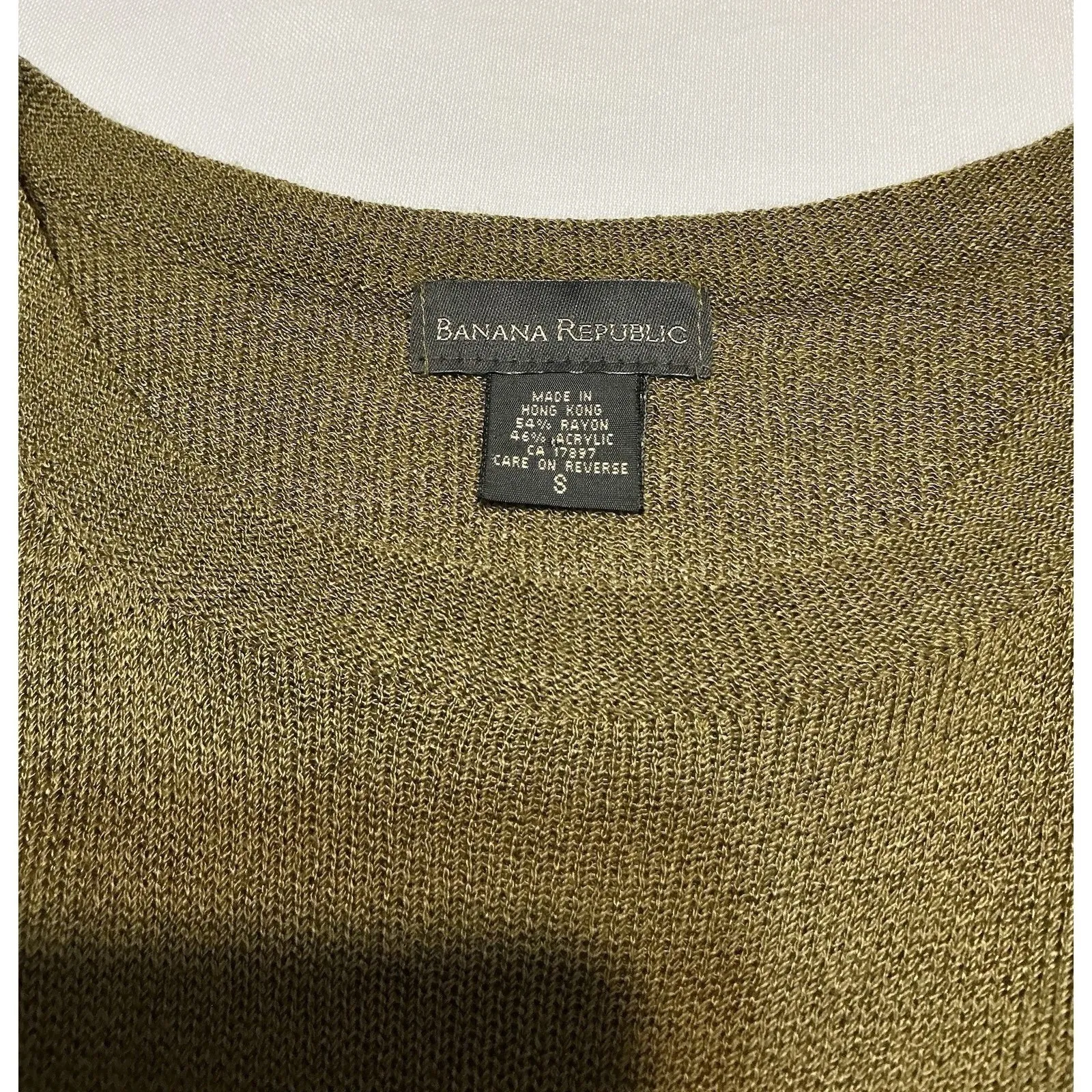 Banana Republic Sweater Dress & Cardigan Set S/M Olive‎ Green Knit Minimalist - Image 5