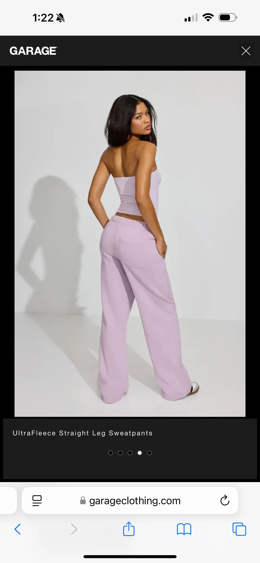 Purple Ultra Fleece Straight Leg Sweatpants - Image 2