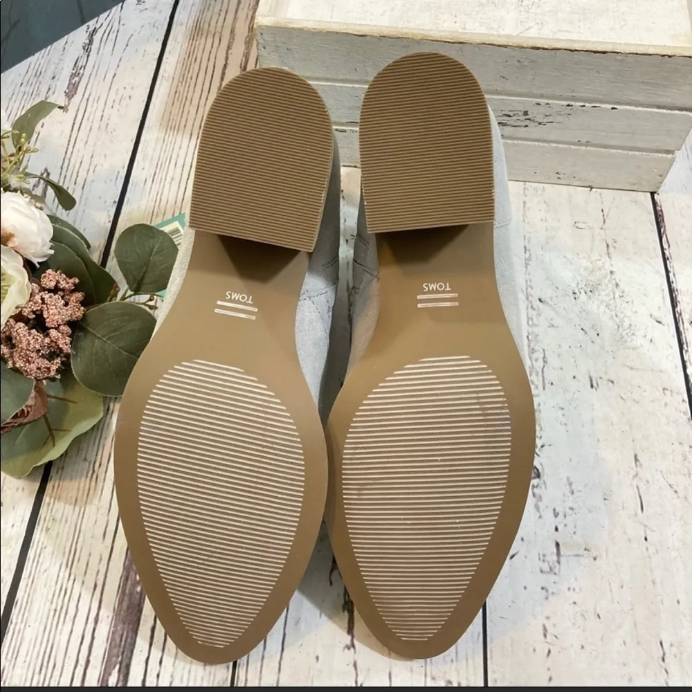 TOMS Leilani Ankle Boot Grey Drizzle Suede Size 6 NEW - Image 3