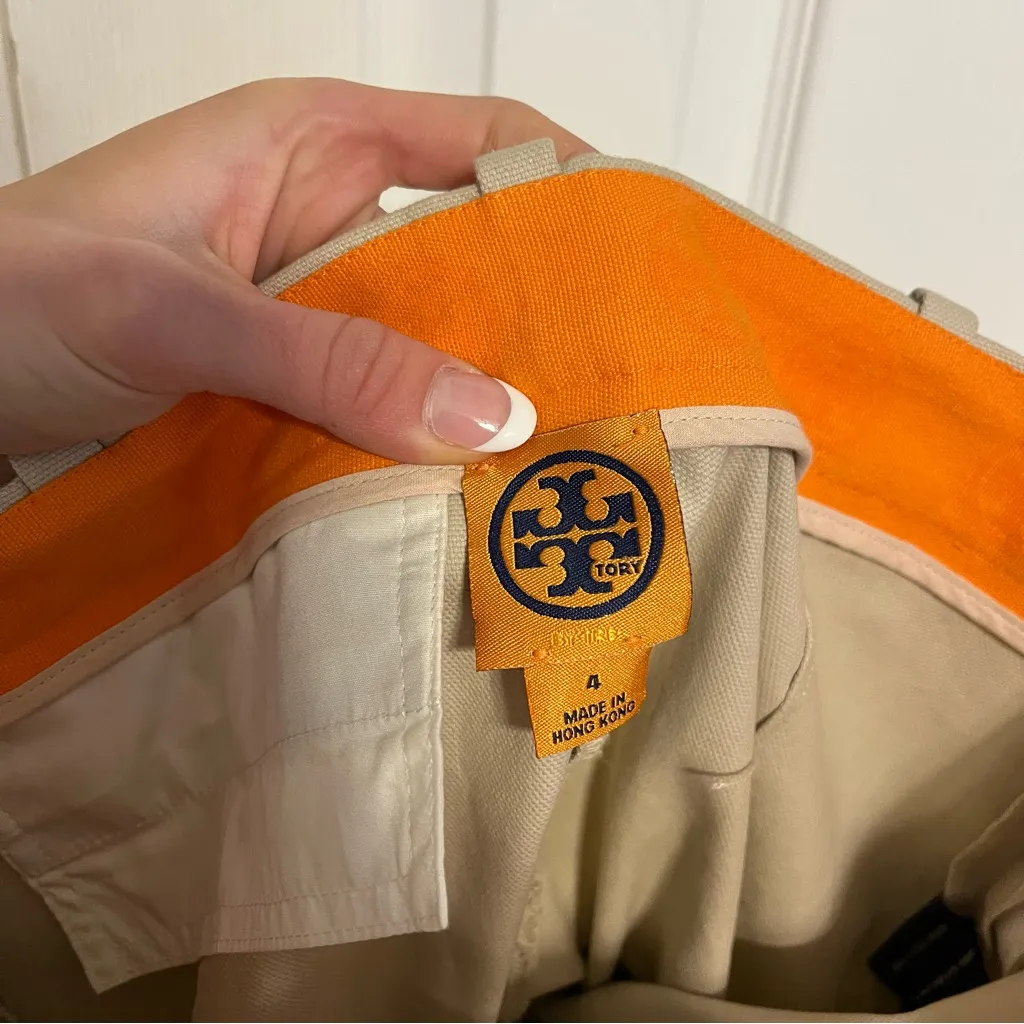 Tory Burch Tan Flare Pants - Image 3