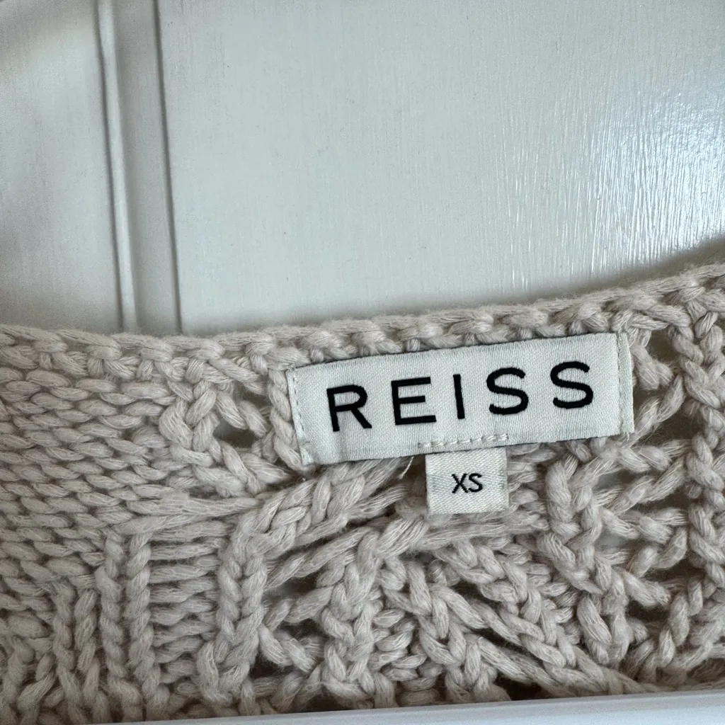 Reiss cream cable knit sweater size xs - Image 2