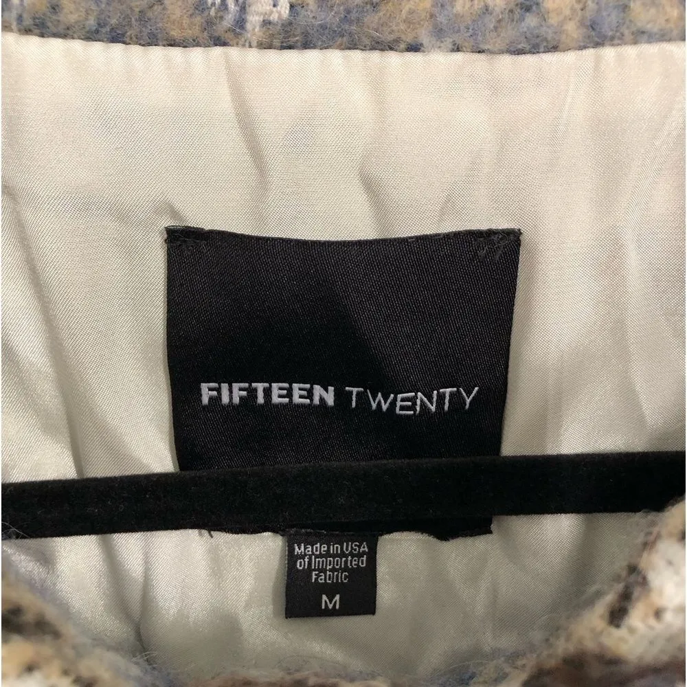 Fifteen Twenty Multi Funnel Neck Wool Blend Jacket Med Aztec Grandpa Eclectic - Image 5