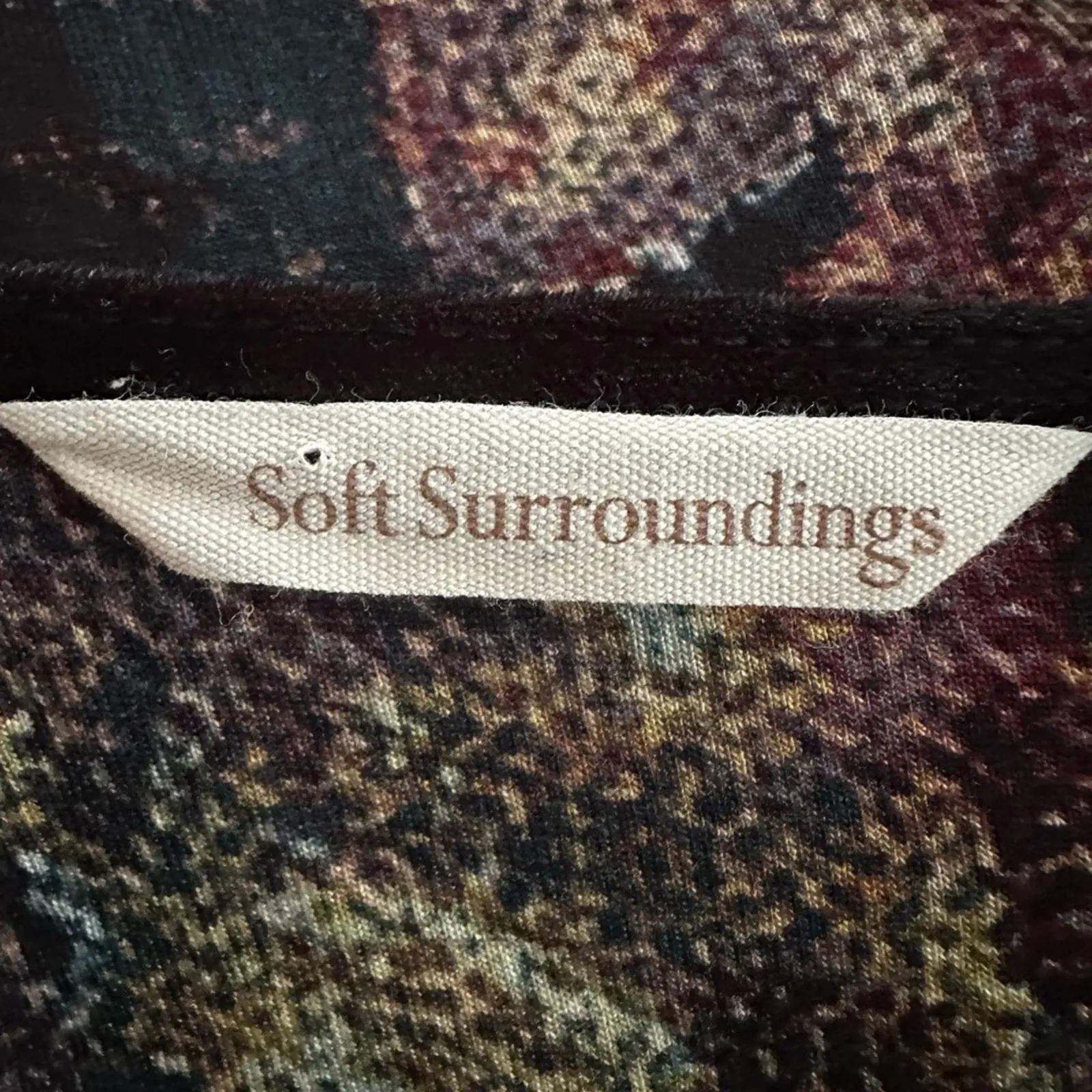 Soft Surroundings Artsy Abstract Tunic Top Viscose Forest Teacher Fall 2EP63 - Image 2