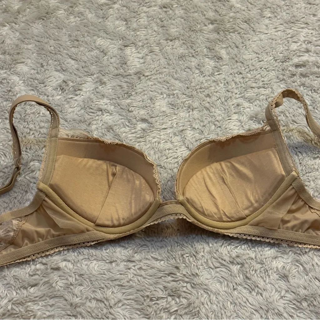 La Perla Lace Underwire Push Up Bra Beige Nude Tan - Image 5