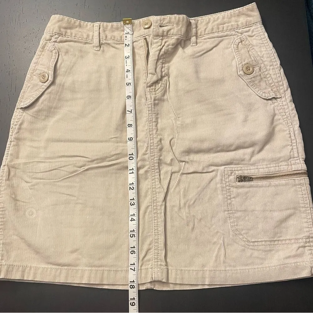 Eddie Bauer Tan Corduroy Utility Skirt Women’s Size 6 - Image 6