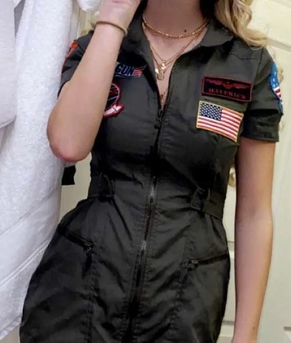 Top Gun Halloween Costume Green - Image 3