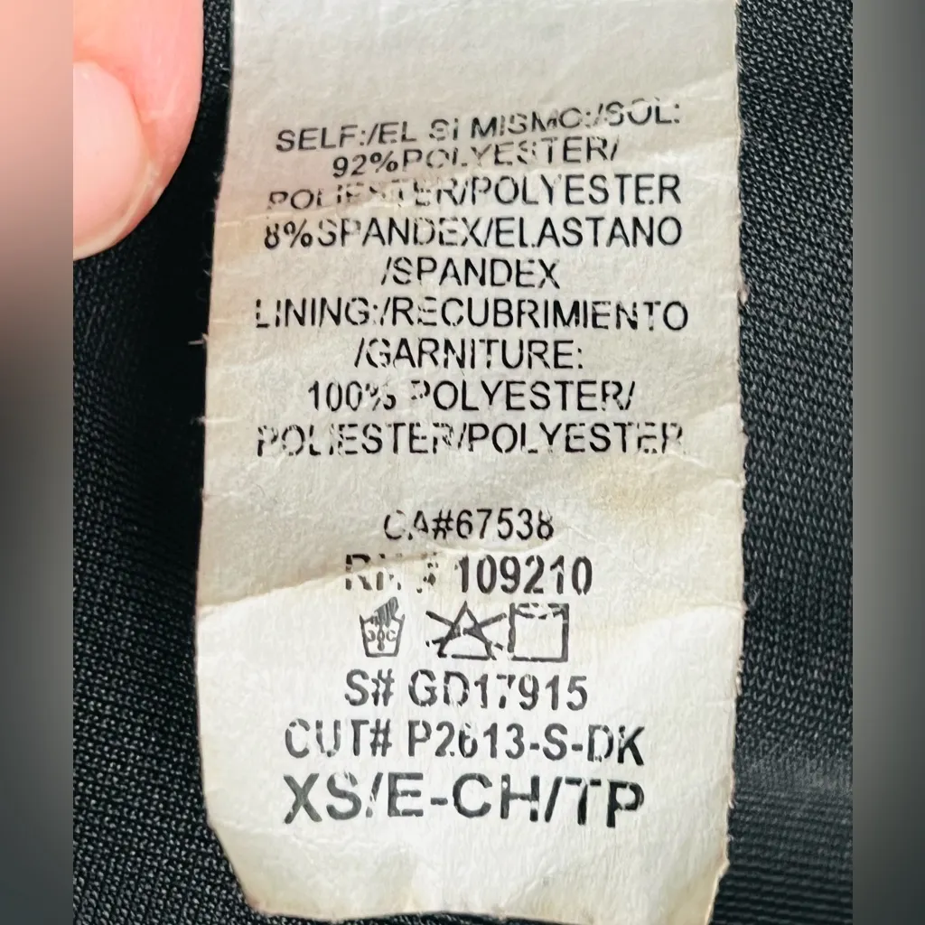 Windsor Black Jenna Formal Glitter Lattice Dress size XS pure black shimmer - Image 3