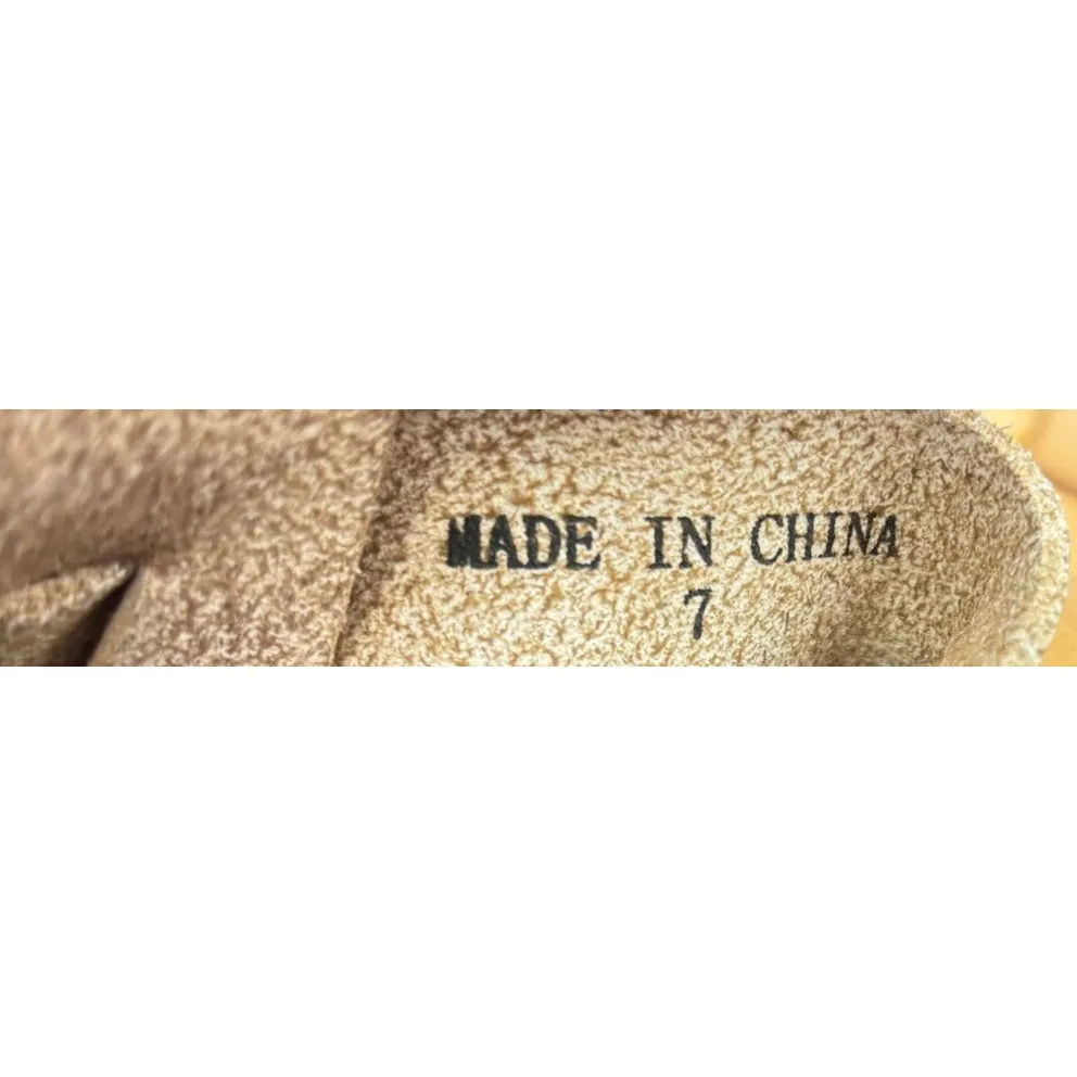 Free People Faryl Robin Womens 7 Gladiator Sandals Tan Leather Buckle Straps - Image 4