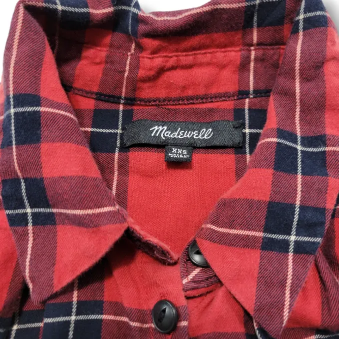 Top Size XXS Women's Button Down Shirt Short Sleeve Casual Plaid Shirt - Image 5