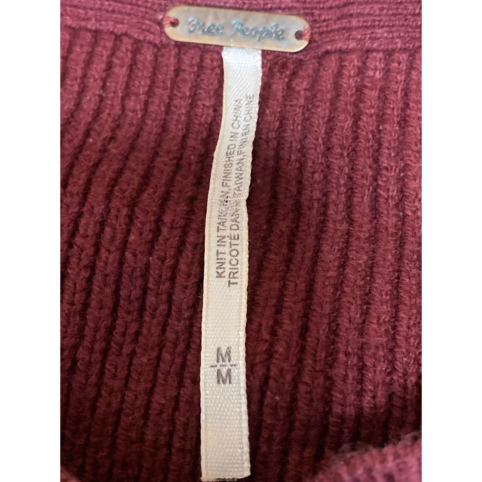 Free People Easy Street Multicolor Color Block Dolman Sleeve Tunic Sweater Top M - Image 3