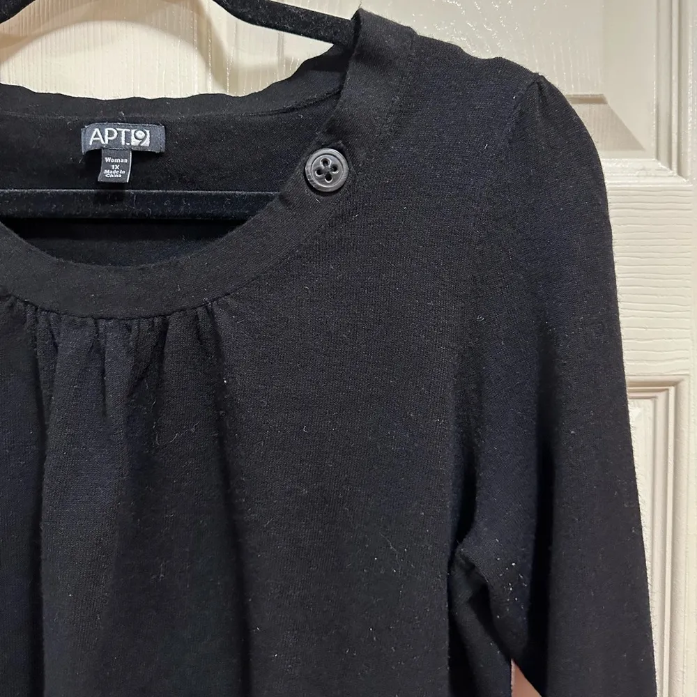 Apt. 9 crew neck sweater black size 1X - Image 4
