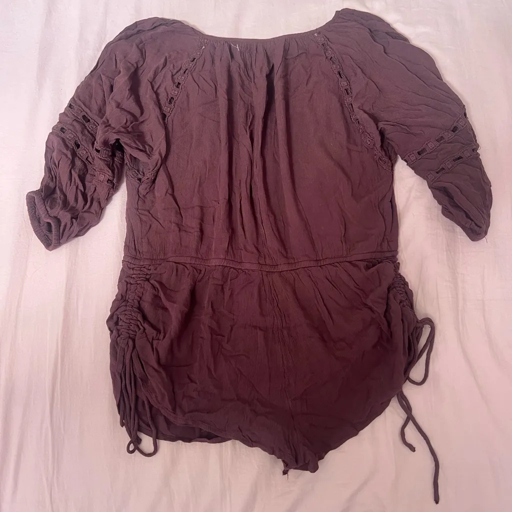 Urban Outfitters Boho Brown Button-Up Romper - Image 5