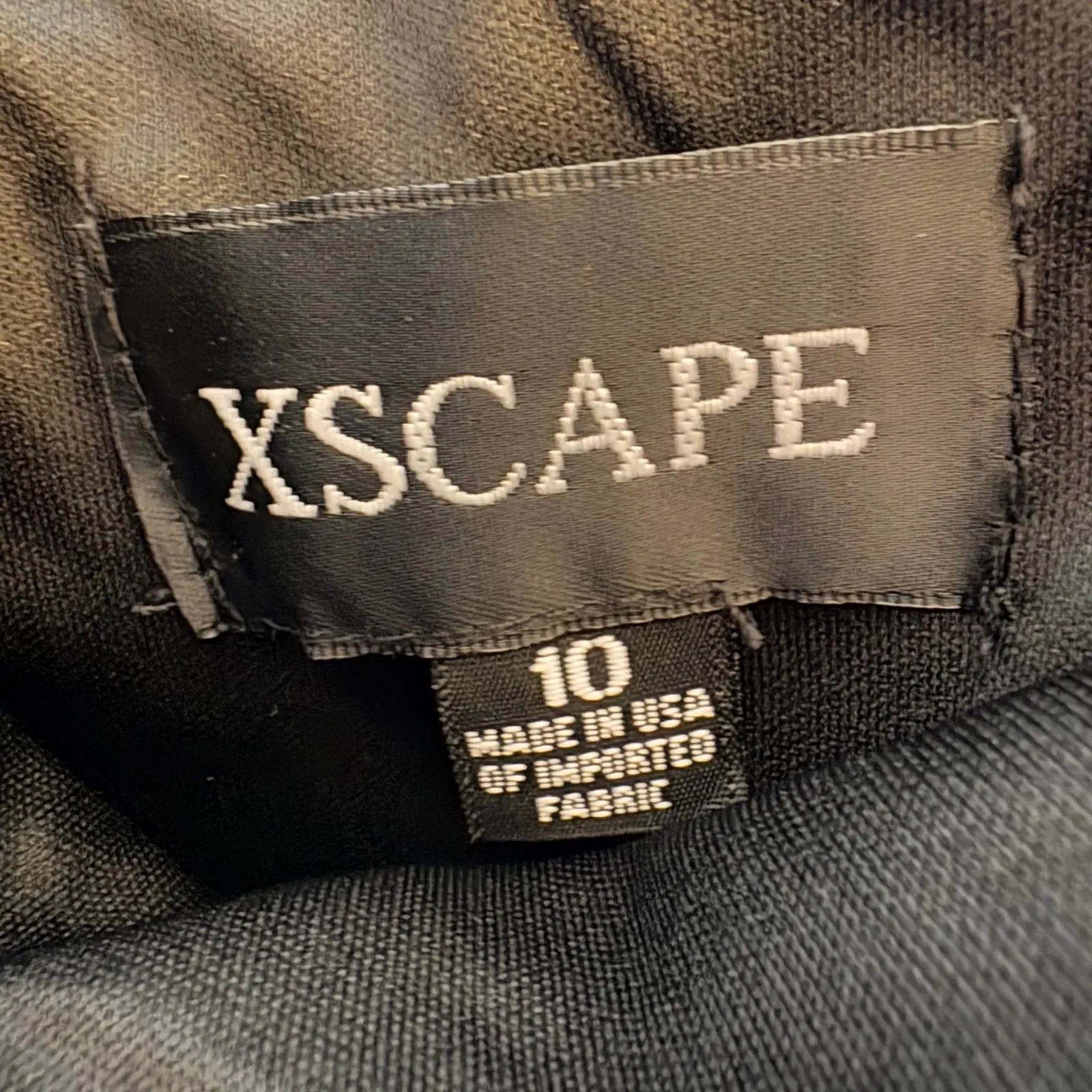 Xscape Black Off‎ Shoulder Cocktail Dress Party Evening Formal Midi Size 10 - Image 9