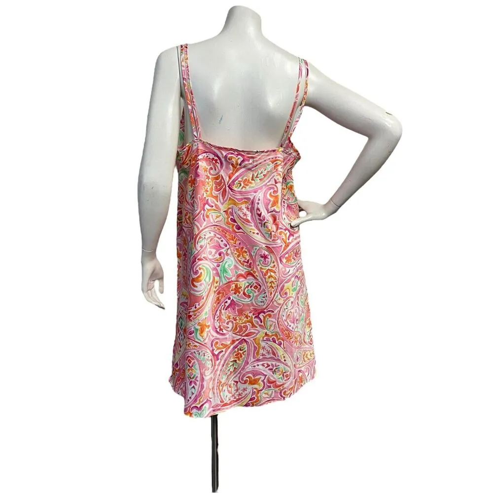 Lauren Ralph Lauren Women's L Sleepwear Double Strap Dress Floral Paisley Slip - Image 5