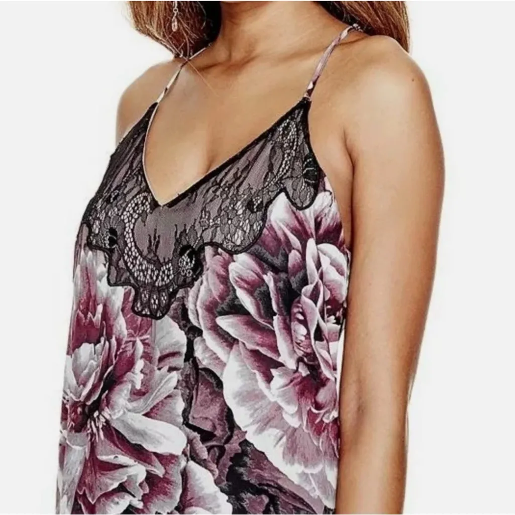 Guess LA Women’s Slip Dress Small Purple Floral Lace Midi Vintage Y2K 2000s Boho - Image 6